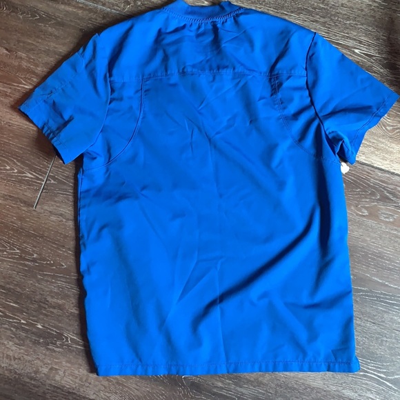 Dickies Men’s Medium Blue Scrub Top - Picture 3 of 5